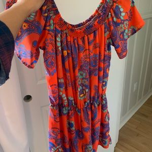 Floral off the shoulder romper